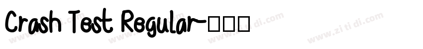 Crash Test Regular字体转换